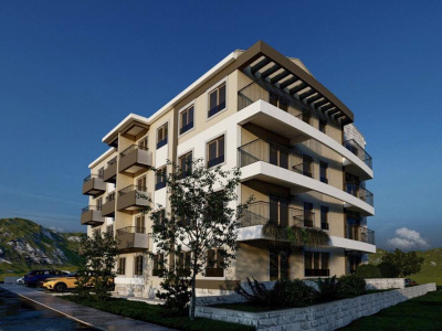 One-bedroom apartments in a complex with a swimming pool in Budva